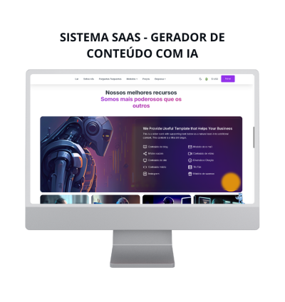 Sistema Saas - Gerador De Conteúdo Com Ia
